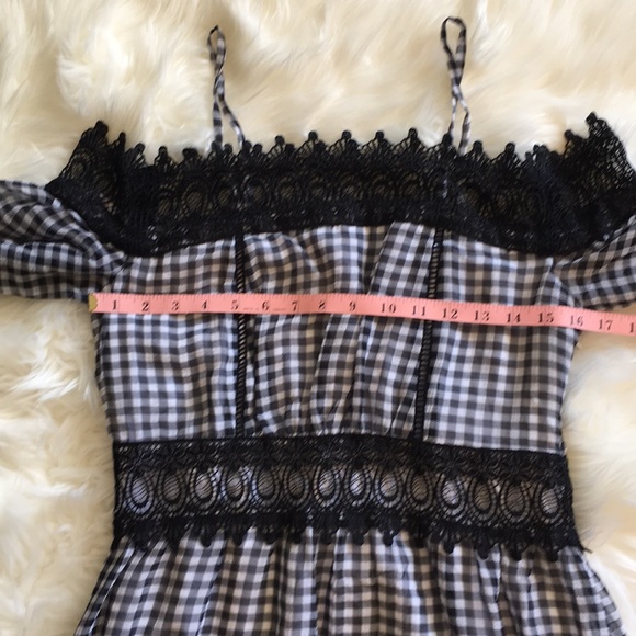 NWT Nanette Lepore Black/White Gingham Maxi Dress - Picture 6 of 14